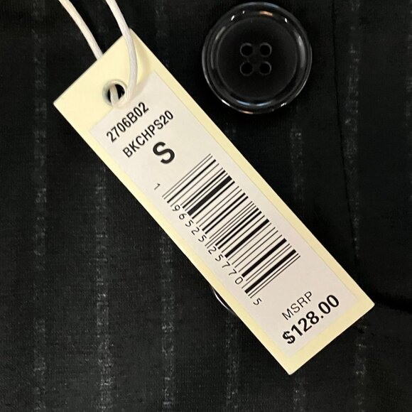 Max Studio London Women’s Size Small Black Pinstripe Wide Leg Sailor Pants NWT! - Picture 6 of 12